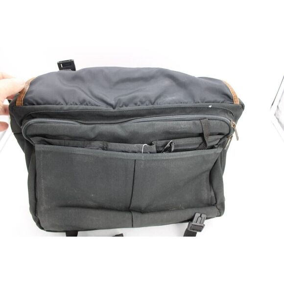 Vintage L. L. Bean Nylon/Leather Trim Laptop Messenger Briefcase Bag - Picture 11 of 16